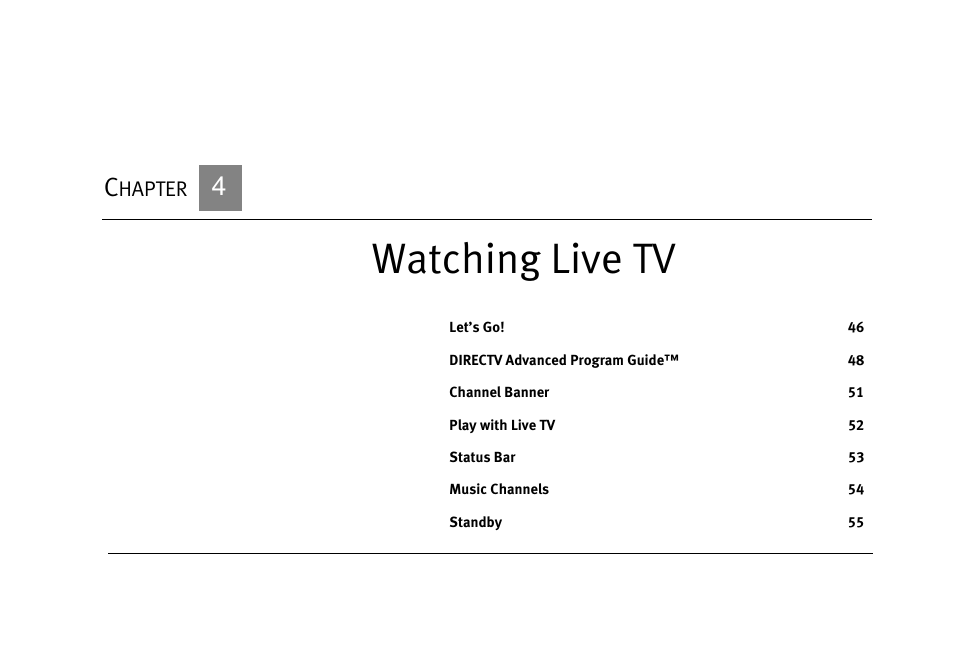 Watching live tv | DirecTV DVR40 User Manual | Page 55 / 174