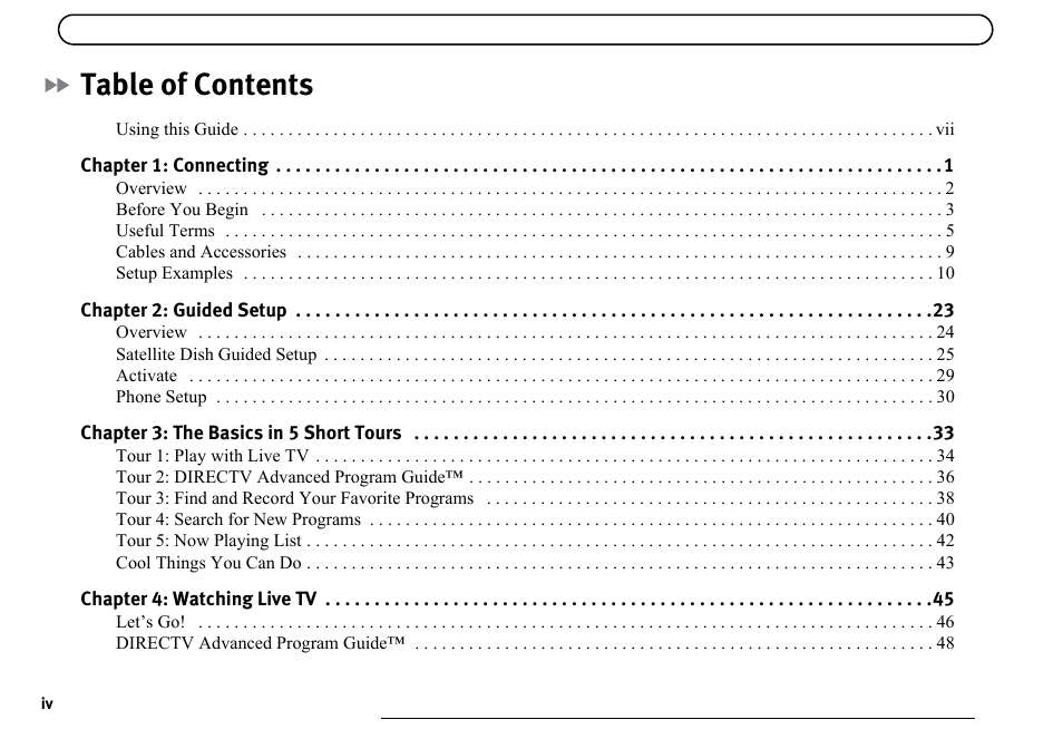 DirecTV DVR40 User Manual | Page 6 / 174