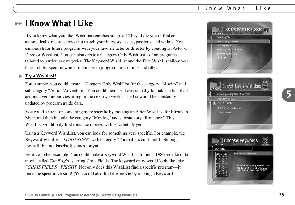 I know what i like, Try a wishlist | DirecTV DVR40 User Manual | Page 83 / 174