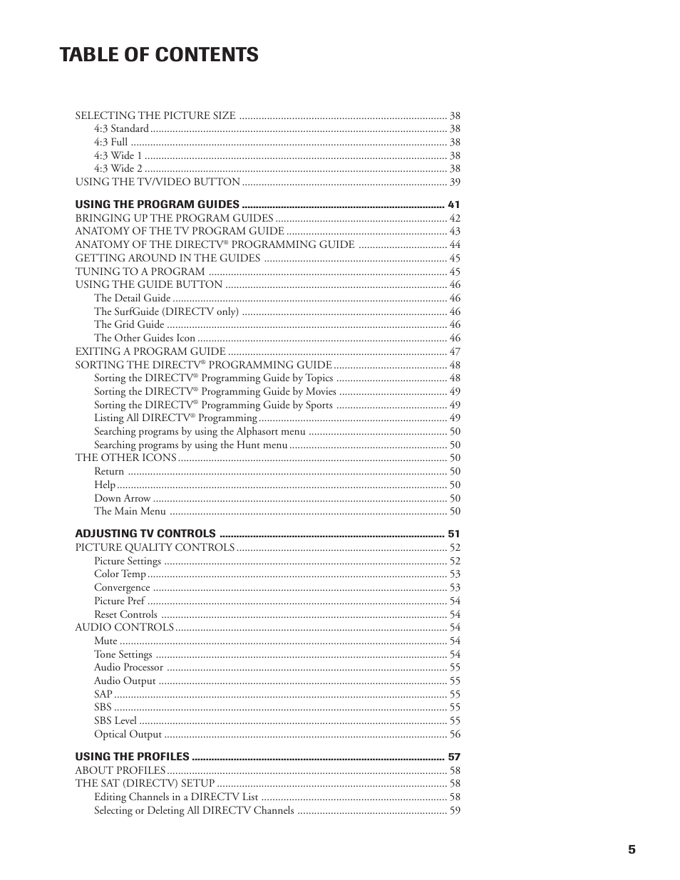 DirecTV DW65X91 User Manual | Page 5 / 96