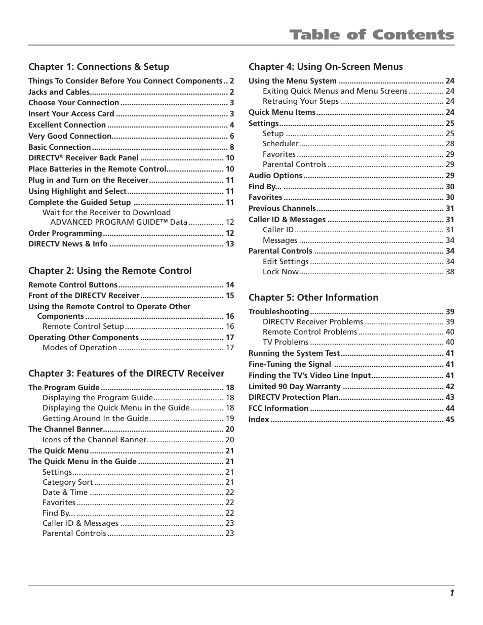 DirecTV D10 User Manual | Page 3 / 48