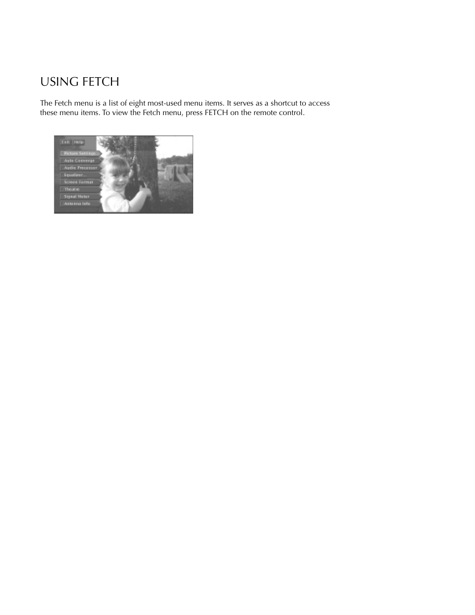 Using fetch, System options and preferences | DirecTV HDTV User Manual | Page 77 / 98