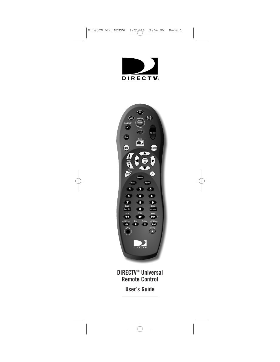 DirecTV MDTV6 User Manual | 32 pages