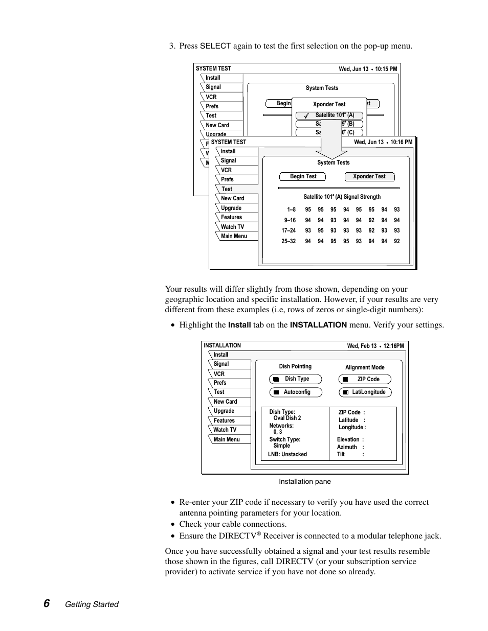 Press, Tab on the | DirecTV GAEB0A User Manual | Page 14 / 58