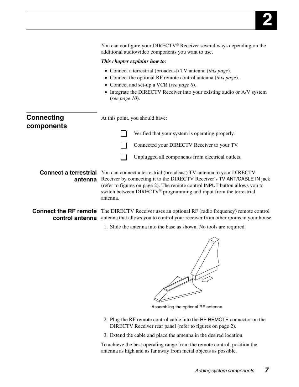 Adding system components | DirecTV GAEB0A User Manual | Page 15 / 58
