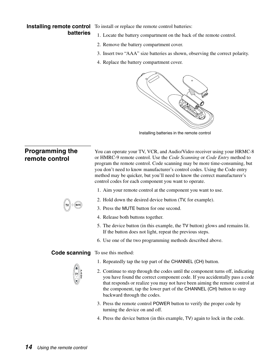 Programming the remote control | DirecTV GAEB0A User Manual | Page 22 / 58
