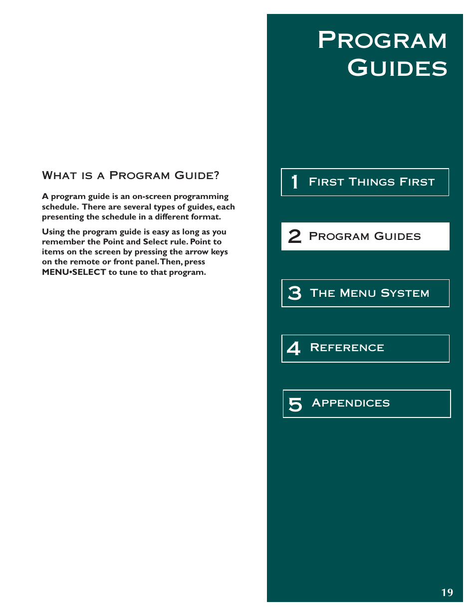 Program guides | DirecTV ProScan DSS Receiver User Manual | Page 21 / 84