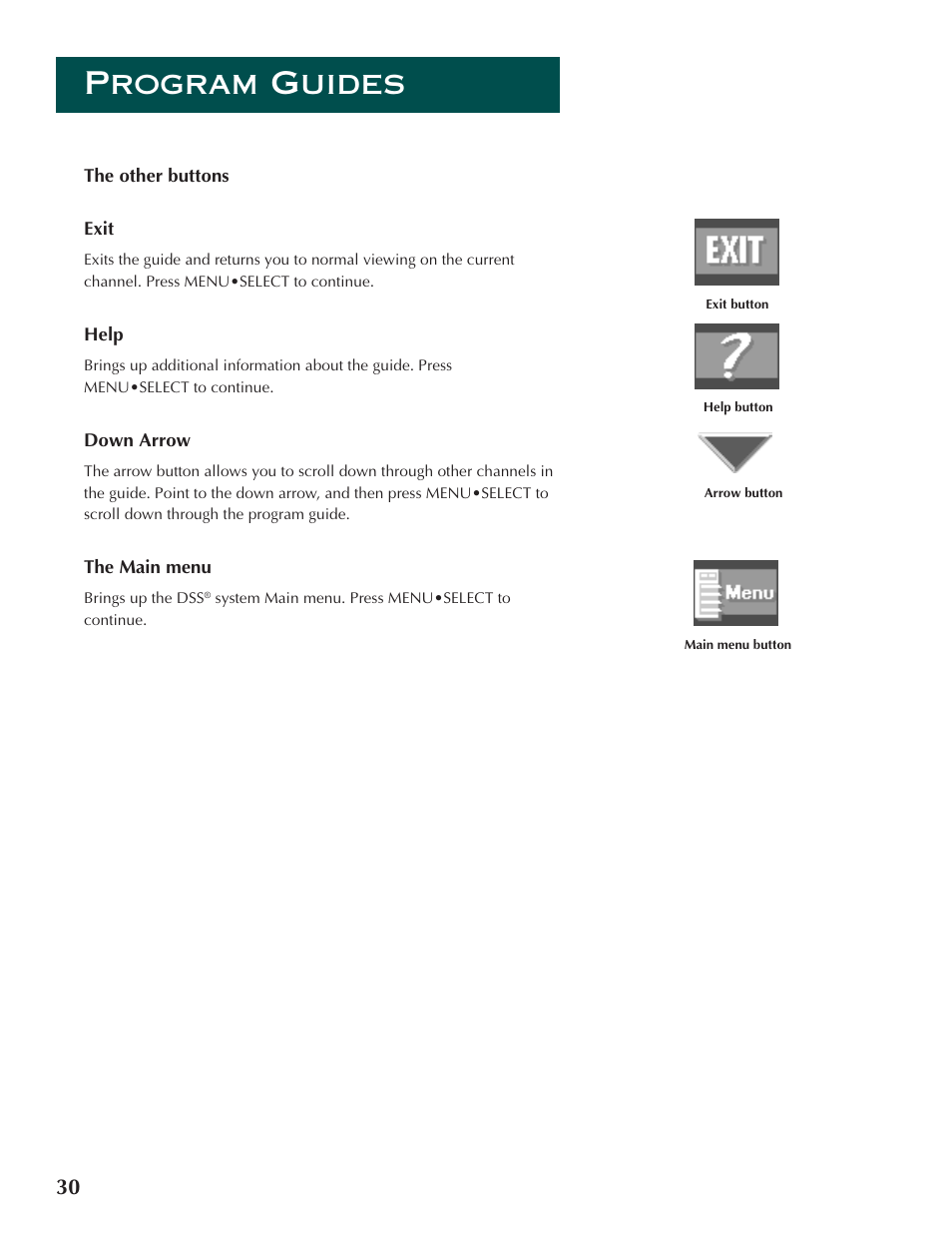 Program guides | DirecTV ProScan DSS Receiver User Manual | Page 32 / 84