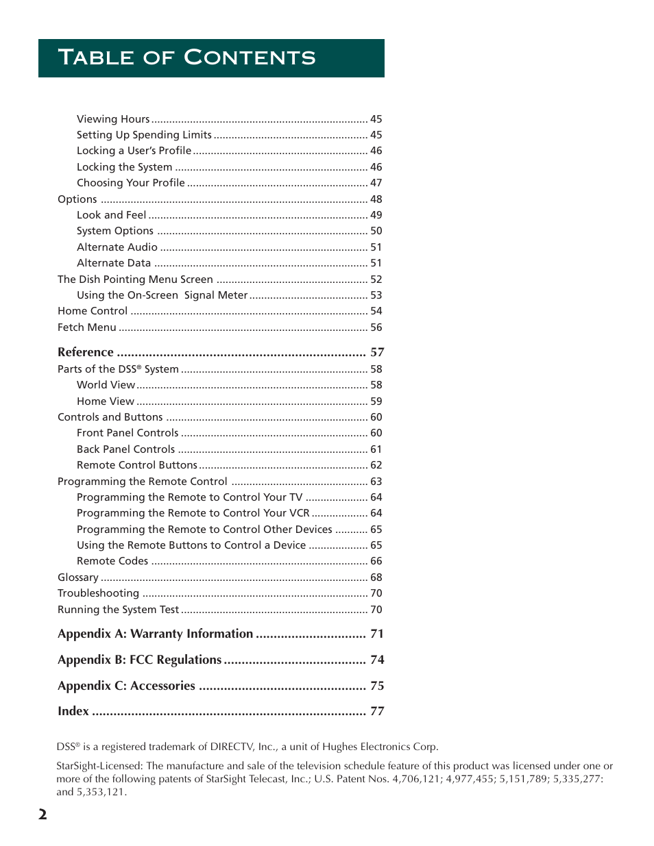 DirecTV ProScan DSS Receiver User Manual | Page 4 / 84