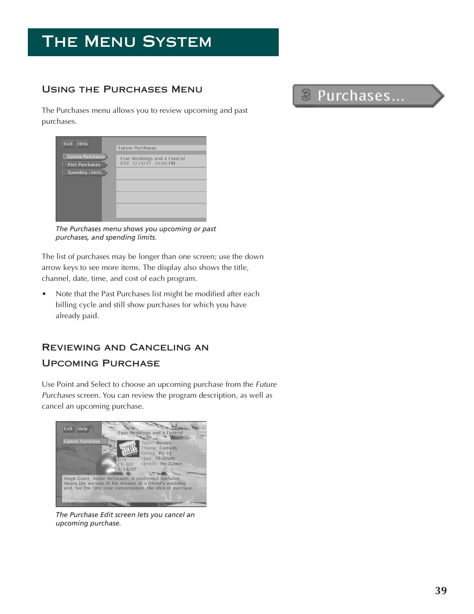 The menu system | DirecTV ProScan DSS Receiver User Manual | Page 41 / 84