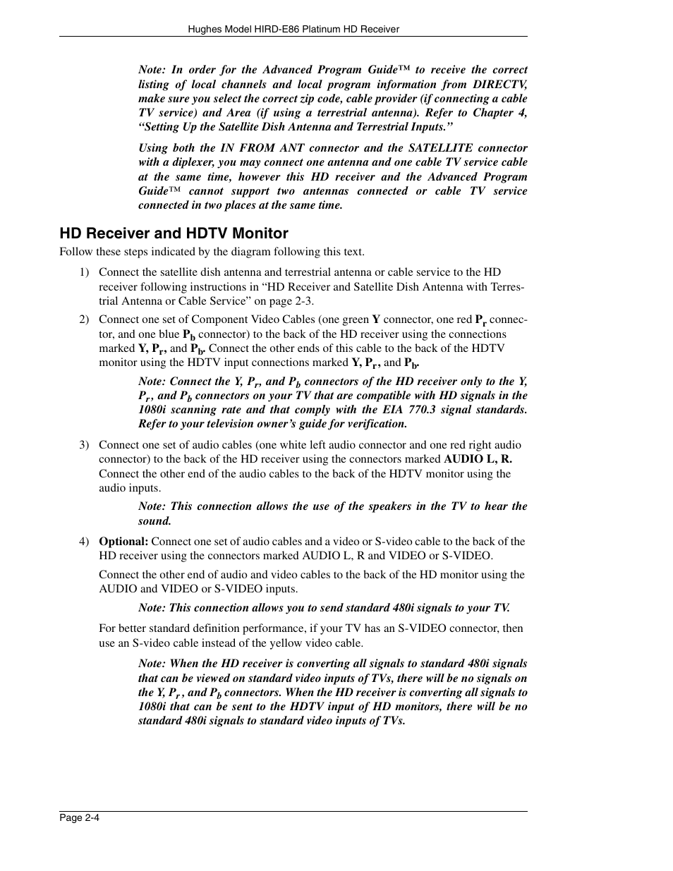 Hd receiver and hdtv monitor | DirecTV HIRD-E86 User Manual | Page 22 / 90
