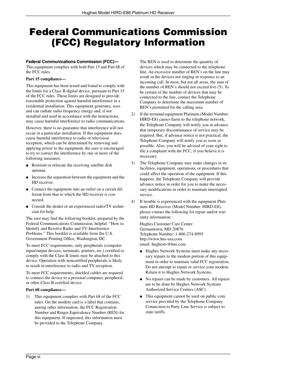 DirecTV HIRD-E86 User Manual | Page 6 / 90