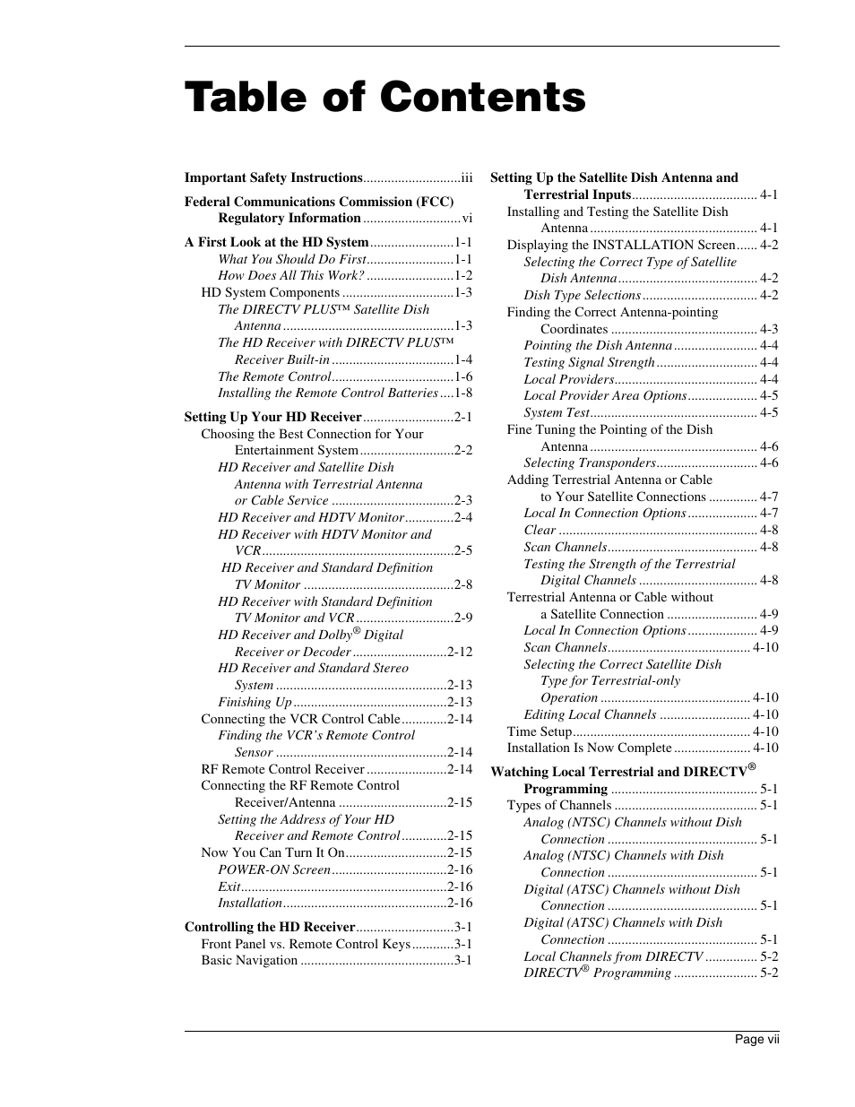 DirecTV HIRD-E86 User Manual | Page 7 / 90