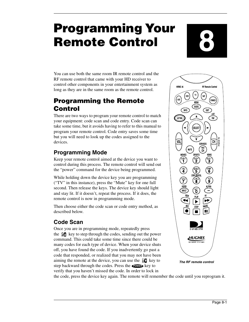 Programming your remote control | DirecTV HIRD-E86 User Manual | Page 81 / 90