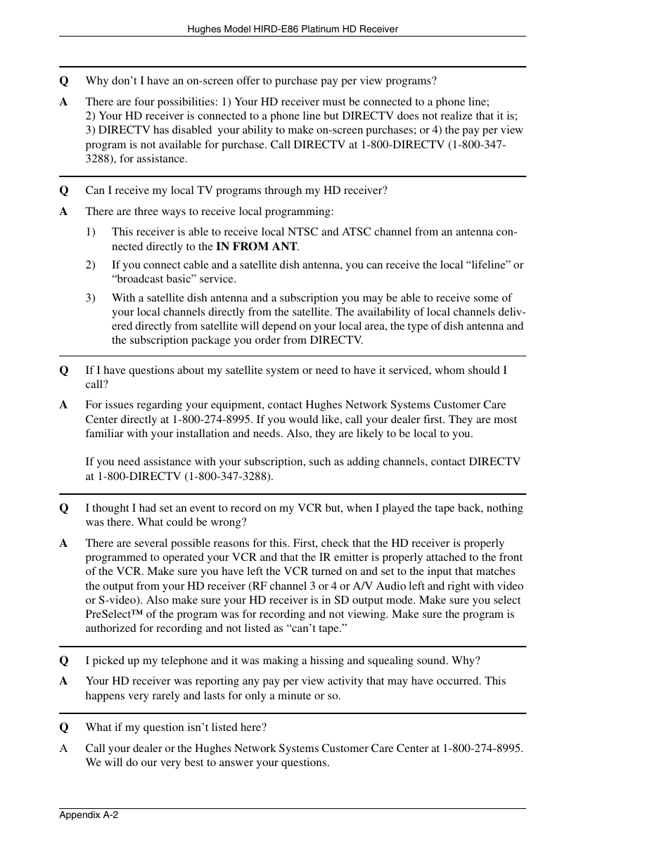 DirecTV HIRD-E86 User Manual | Page 88 / 90