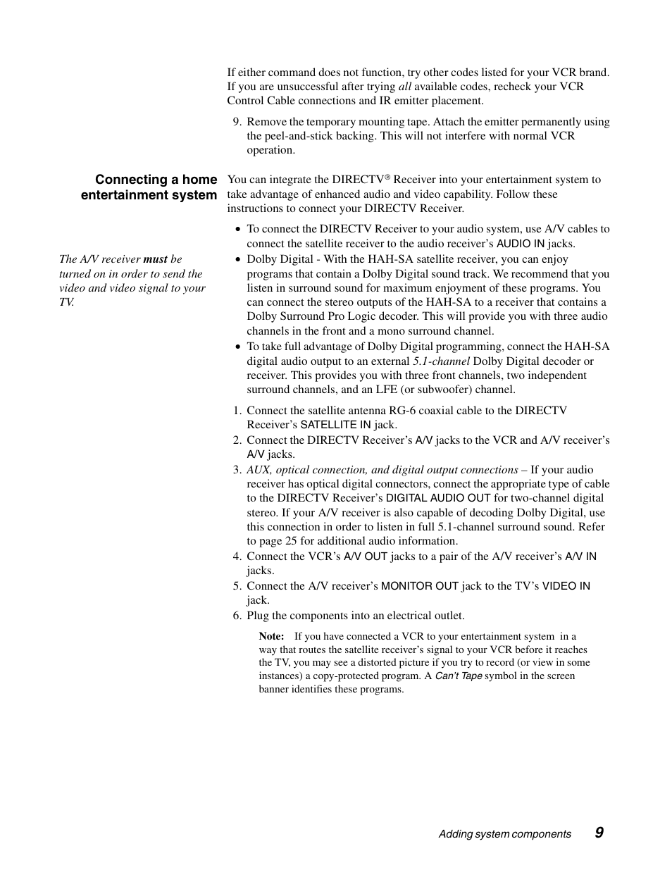 DirecTV SD-HBH User Manual | Page 17 / 56