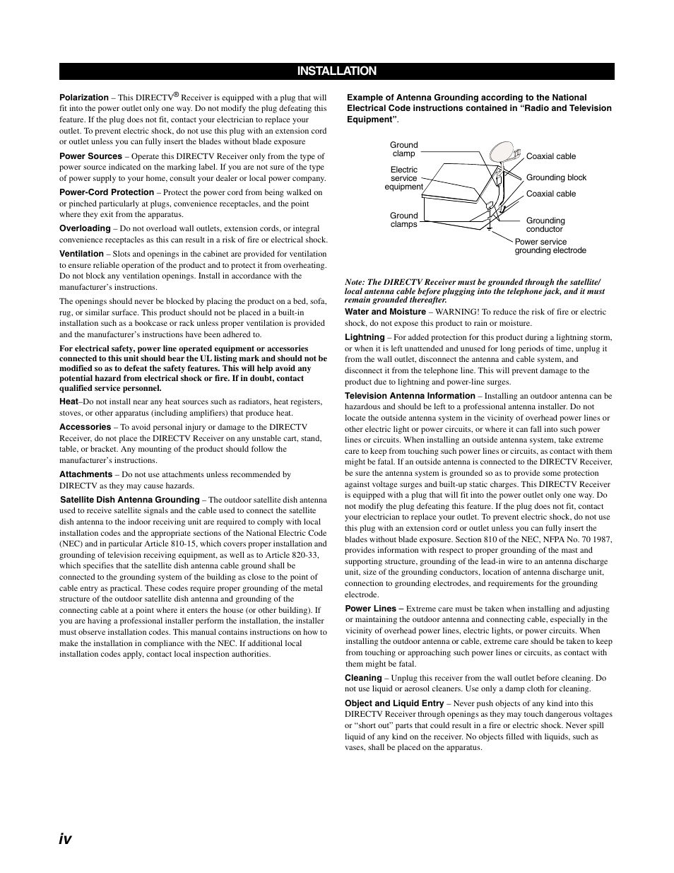 Installation | DirecTV SD-HBH User Manual | Page 4 / 56