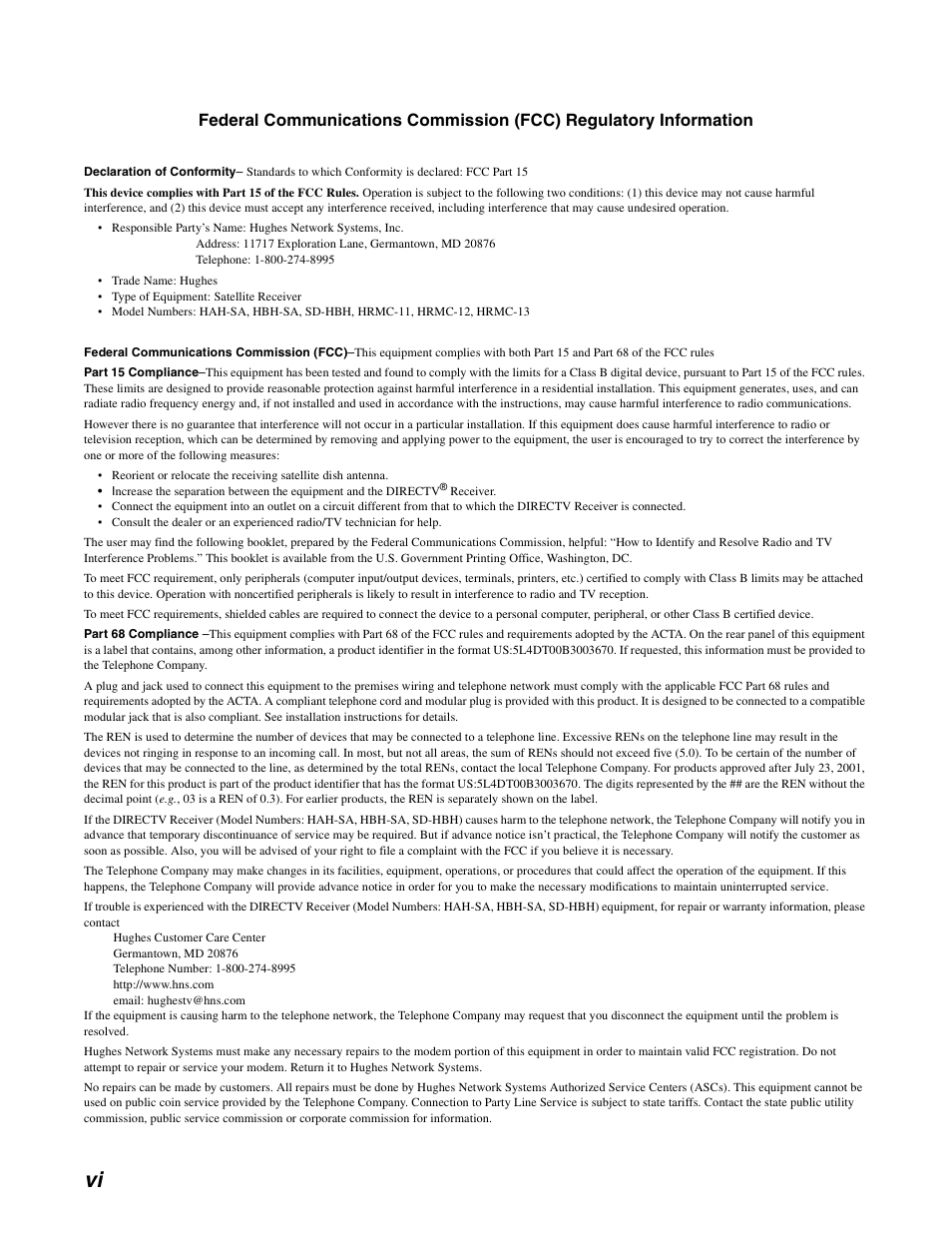 DirecTV SD-HBH User Manual | Page 6 / 56