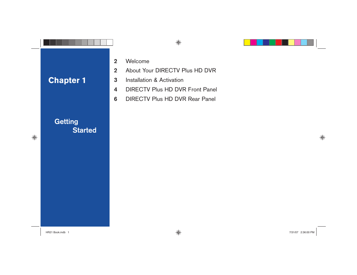 Chapter 1, Getting started | DirecTV HD DVR User Manual | Page 12 / 108