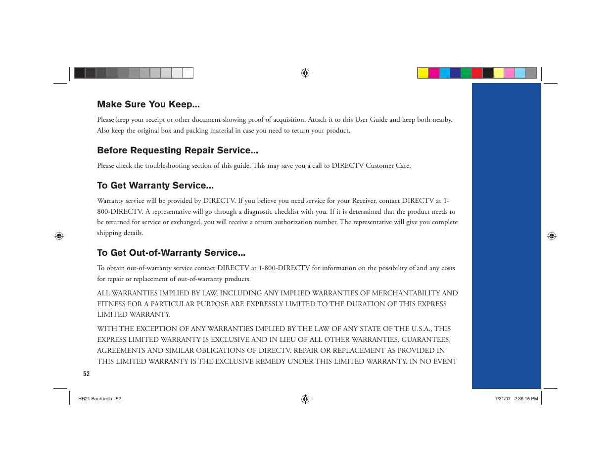 DirecTV HD DVR User Manual | Page 63 / 108