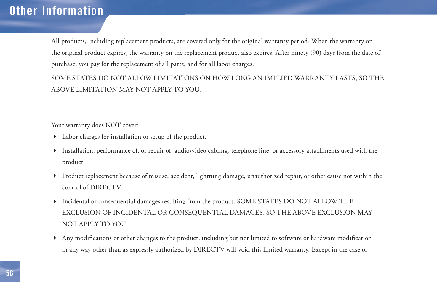 Other information | DirecTV D11 User Manual | Page 66 / 84