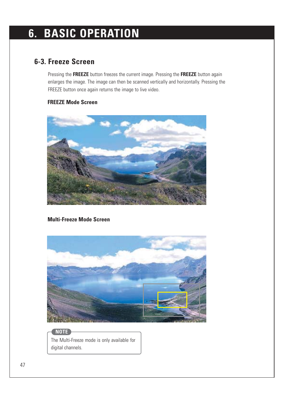 Basic operation, 3. freeze screen | DirecTV HUGHES/ HTL-HD User Manual | Page 48 / 121