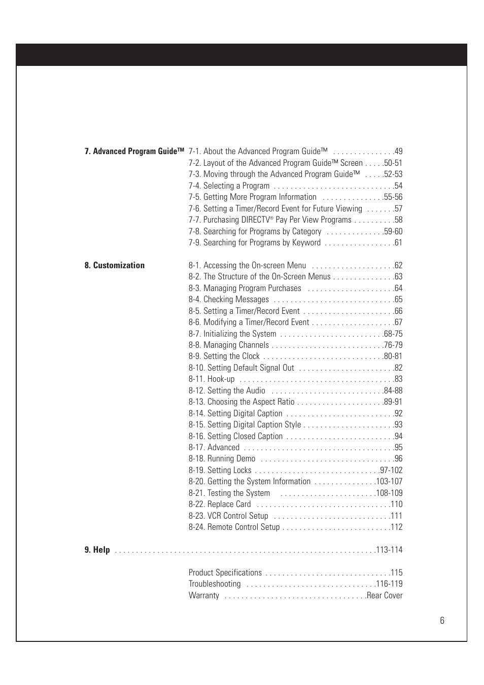 DirecTV HUGHES/ HTL-HD User Manual | Page 7 / 121