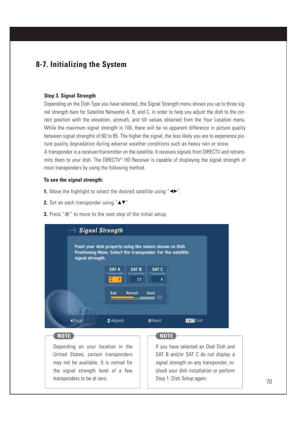 7. initializing the system | DirecTV HUGHES/ HTL-HD User Manual | Page 71 / 121