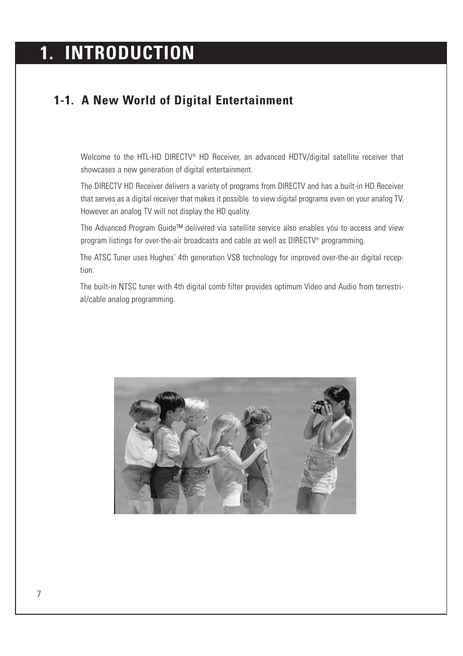 Introduction, 1. a new world of digital entertainment | DirecTV HUGHES/ HTL-HD User Manual | Page 8 / 121