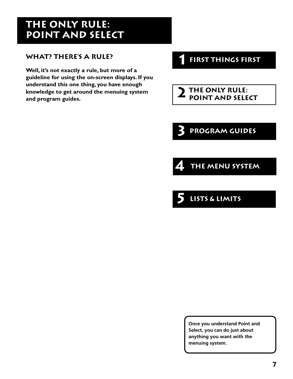 The only rule: point and select | DirecTV DRD303RA User Manual | Page 9 / 68