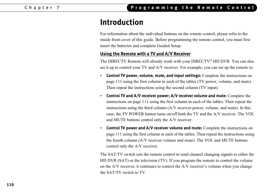 Introduction | DirecTV HR10-250 User Manual | Page 120 / 188