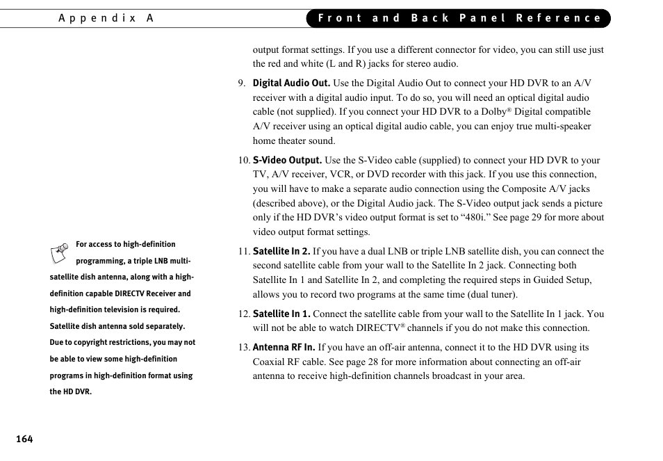 DirecTV HR10-250 User Manual | Page 174 / 188