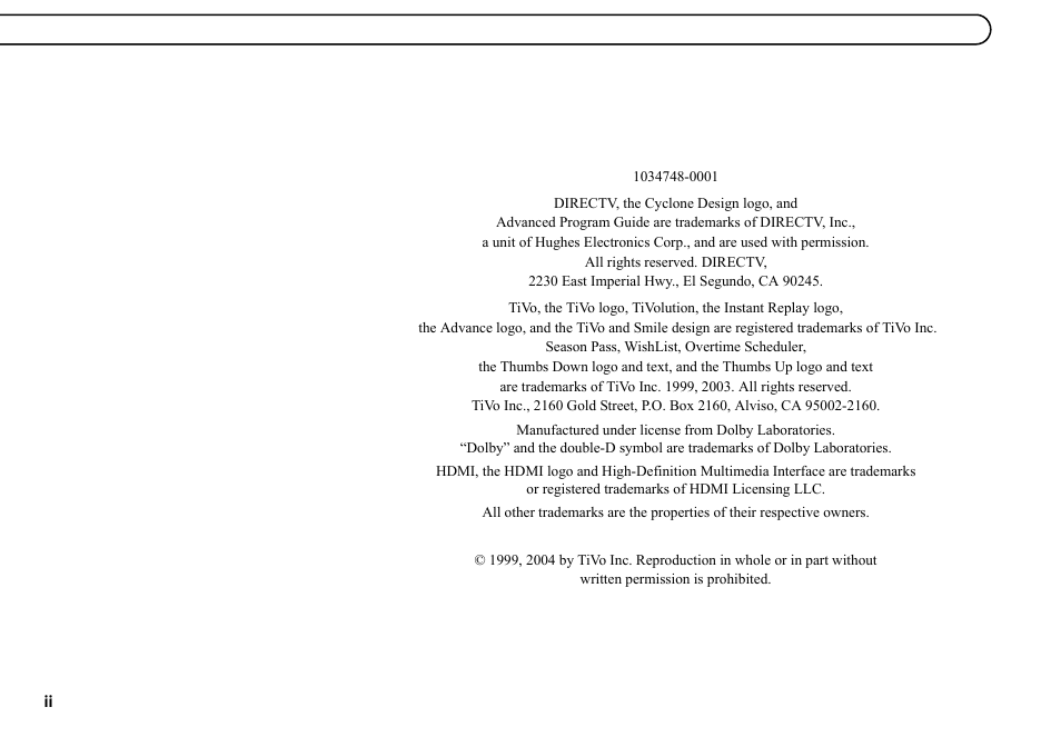DirecTV HR10-250 User Manual | Page 4 / 188