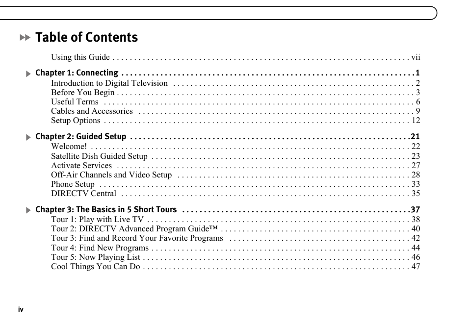 DirecTV HR10-250 User Manual | Page 6 / 188