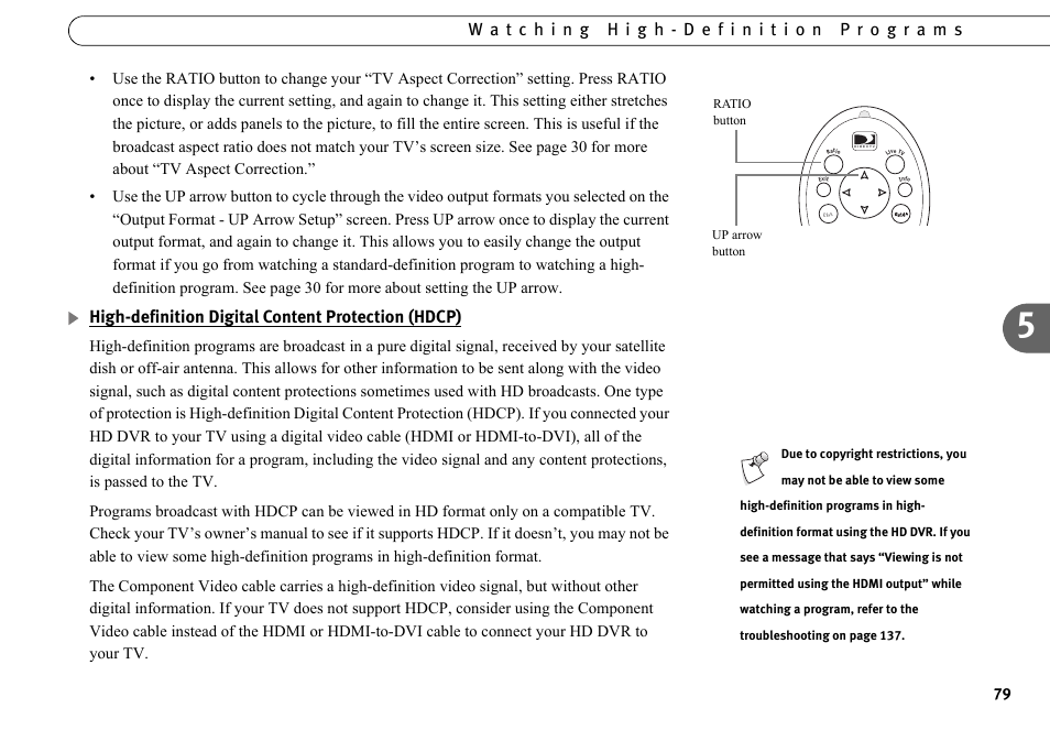 High-definition digital content protection (hdcp) | DirecTV HR10-250 User Manual | Page 89 / 188