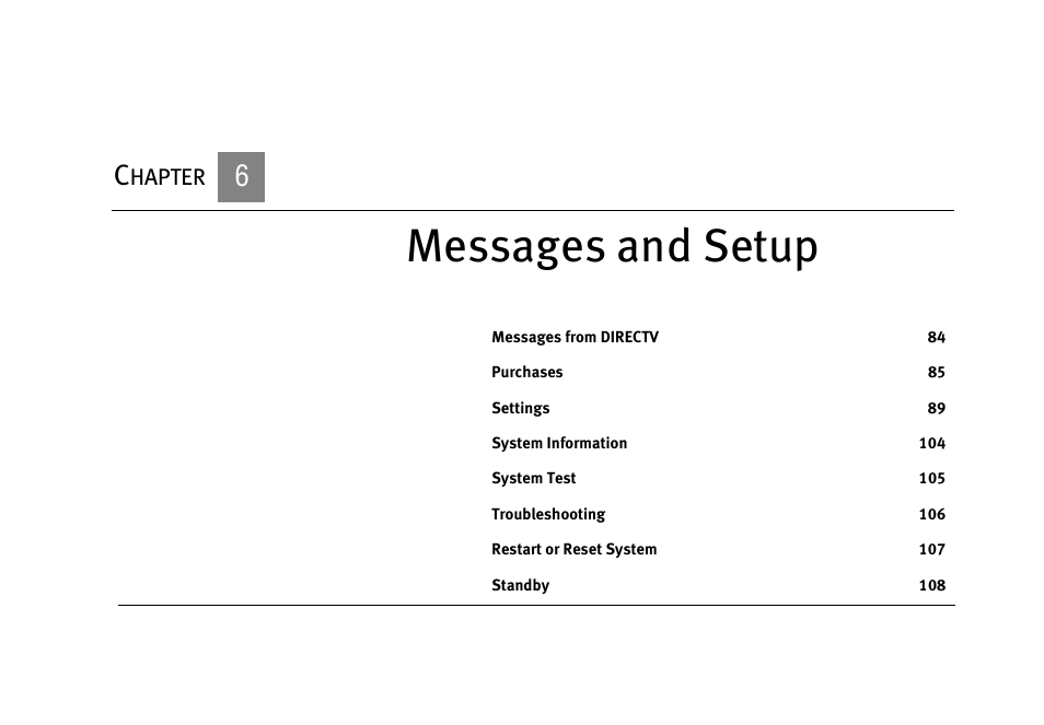 Messages and setup, Hapter | DirecTV HR10-250 User Manual | Page 93 / 188