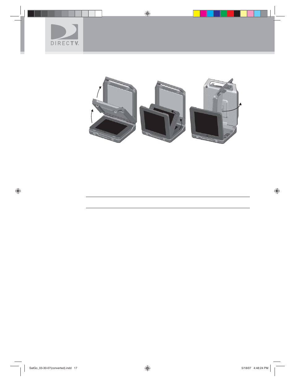 Setting up your directv, Sat-go, Setting up the directv sat-go tv and antenna | DirecTV SAT GO User Manual | Page 18 / 65