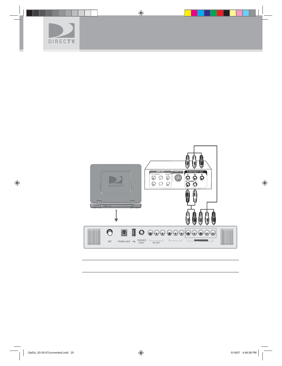 Setting up your directv, Sat-go | DirecTV SAT GO User Manual | Page 26 / 65