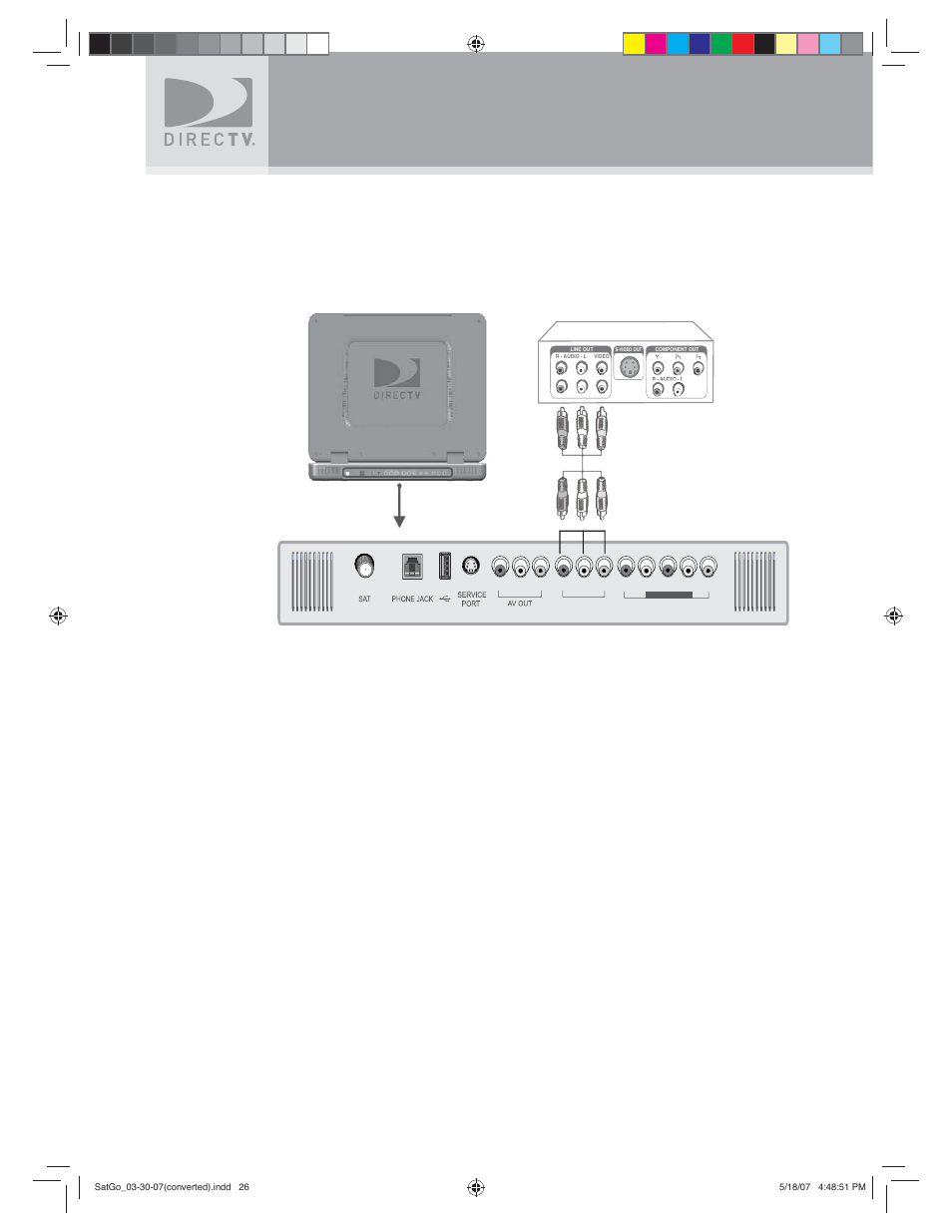 Setting up your directv, Sat-go | DirecTV SAT GO User Manual | Page 27 / 65