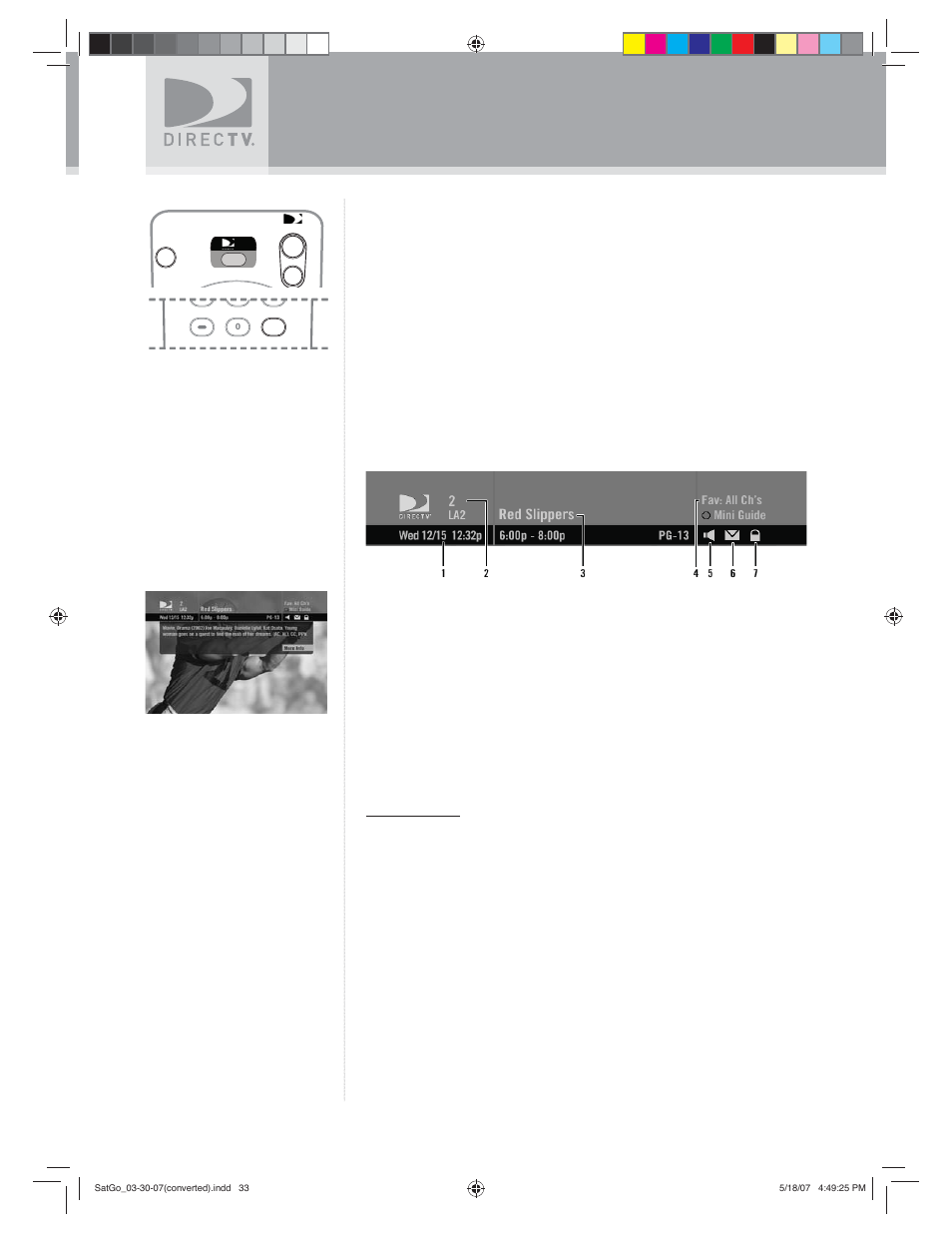Basic operation, Watching tv, The channel banner | DirecTV SAT GO User Manual | Page 34 / 65