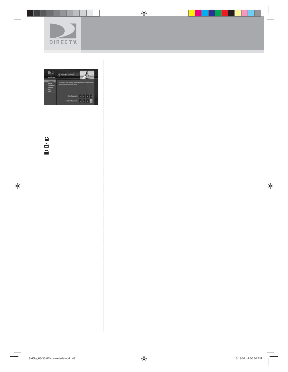 Using the menu | DirecTV SAT GO User Manual | Page 49 / 65