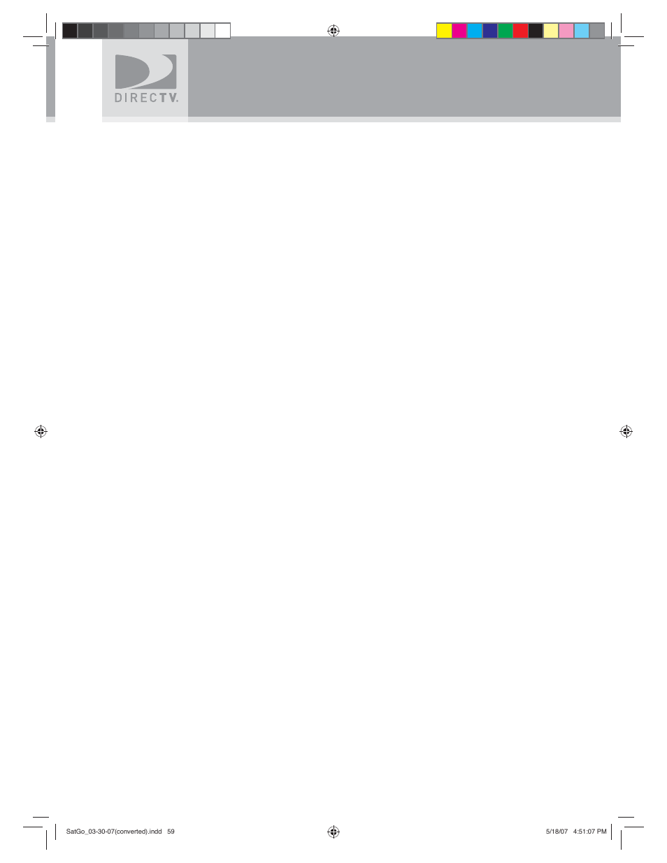 Fcc customer information, Other information | DirecTV SAT GO User Manual | Page 60 / 65
