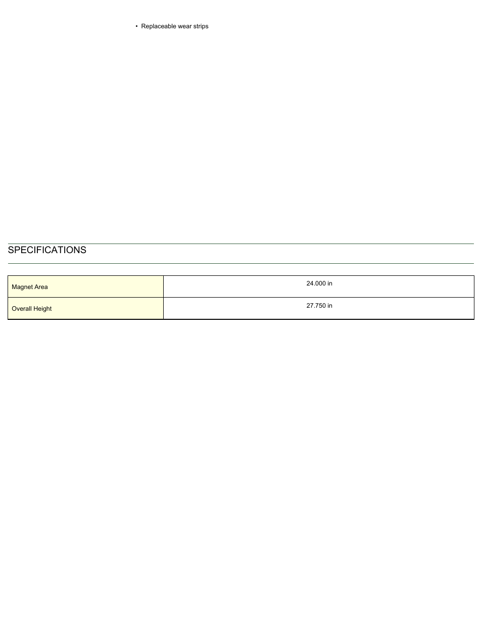 Specifications | Magnetic Products AFM-RP-0624-REN User Manual | Page 2 / 2