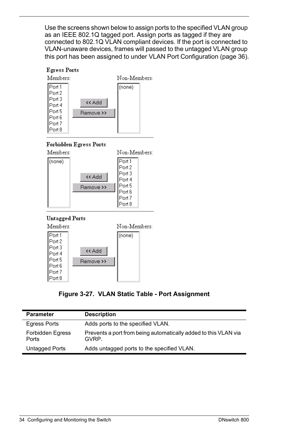 Digital Networks North America DNswitch 800 User Manual | Page 44 / 68