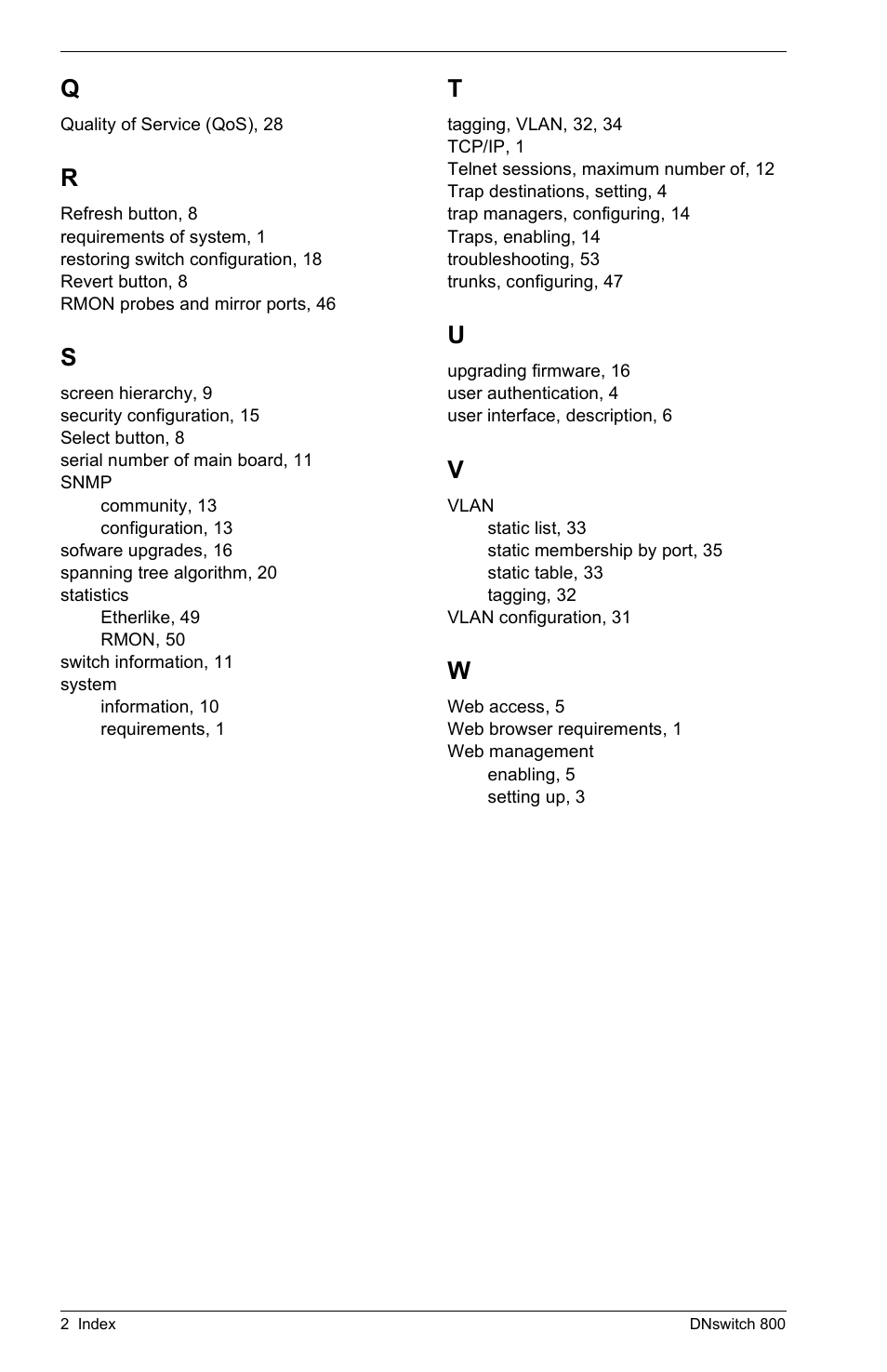 Digital Networks North America DNswitch 800 User Manual | Page 66 / 68