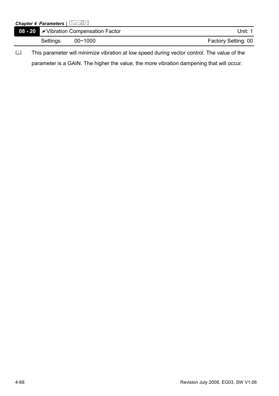 Delta Electronics AC Motor Drive VFD-G User Manual | Page 119 / 183