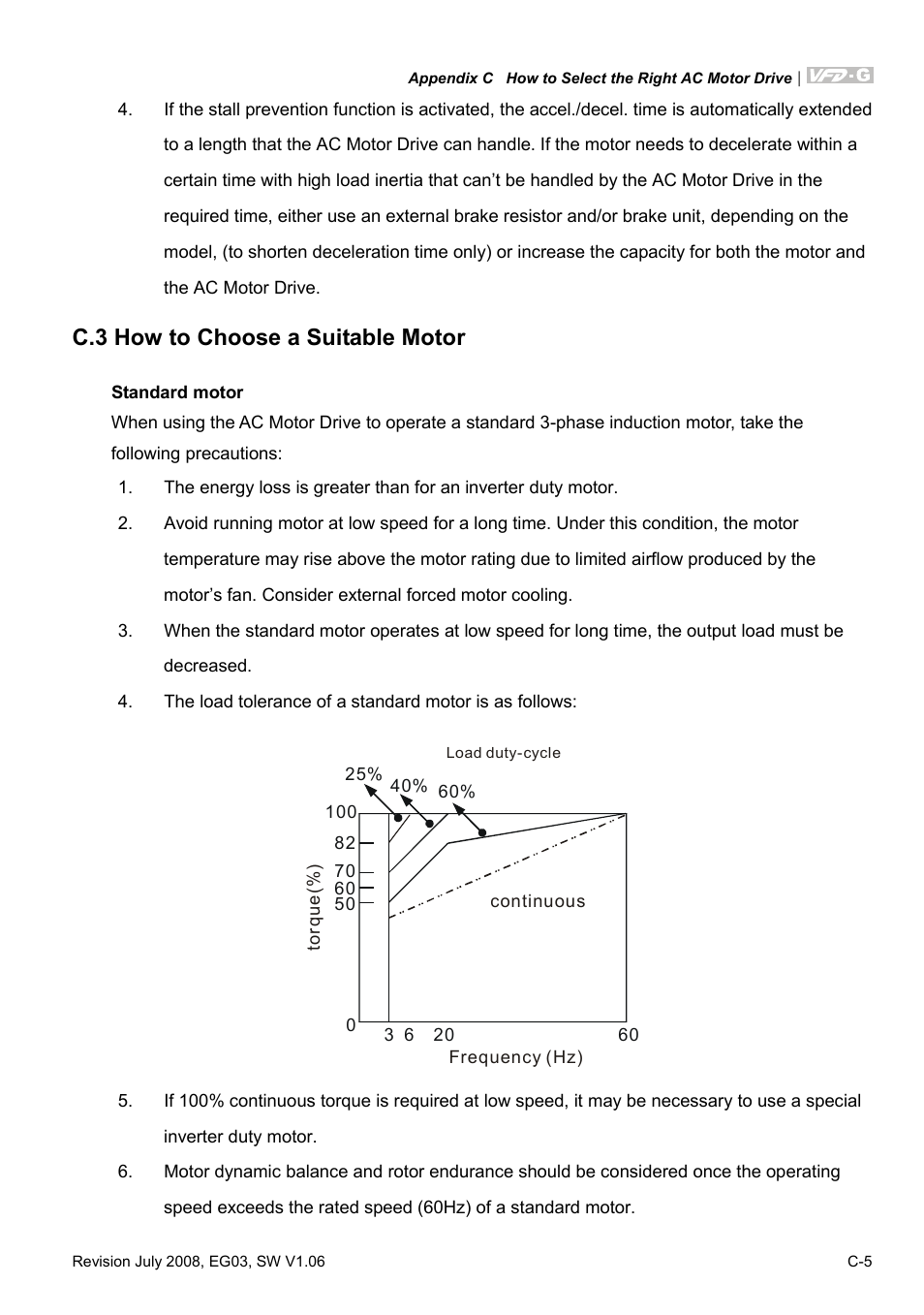 C.3 how to choose a suitable motor | Delta Electronics AC Motor Drive VFD-G User Manual | Page 180 / 183