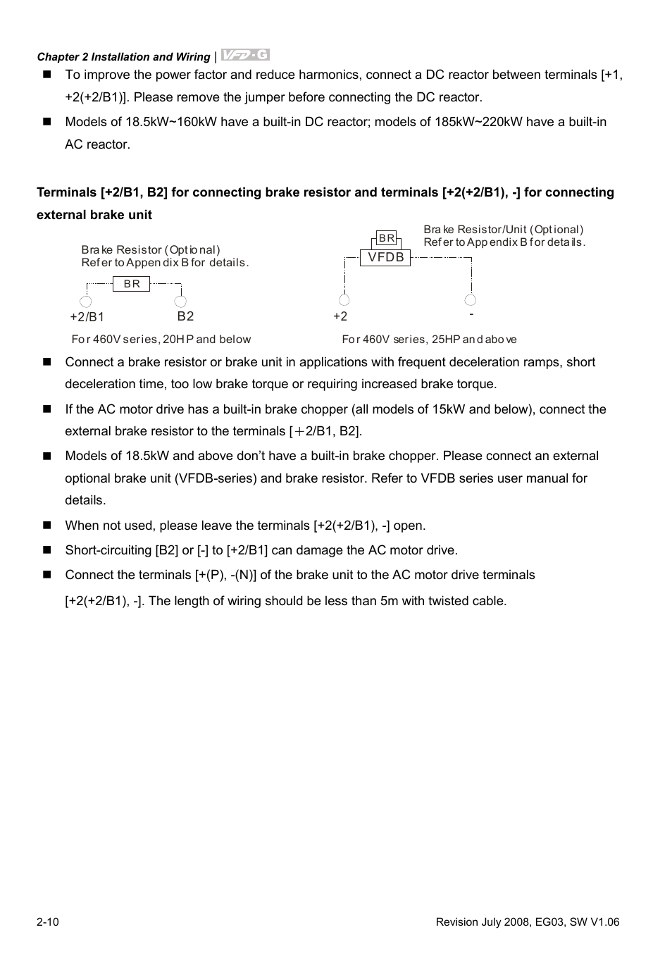Delta Electronics AC Motor Drive VFD-G User Manual | Page 33 / 183