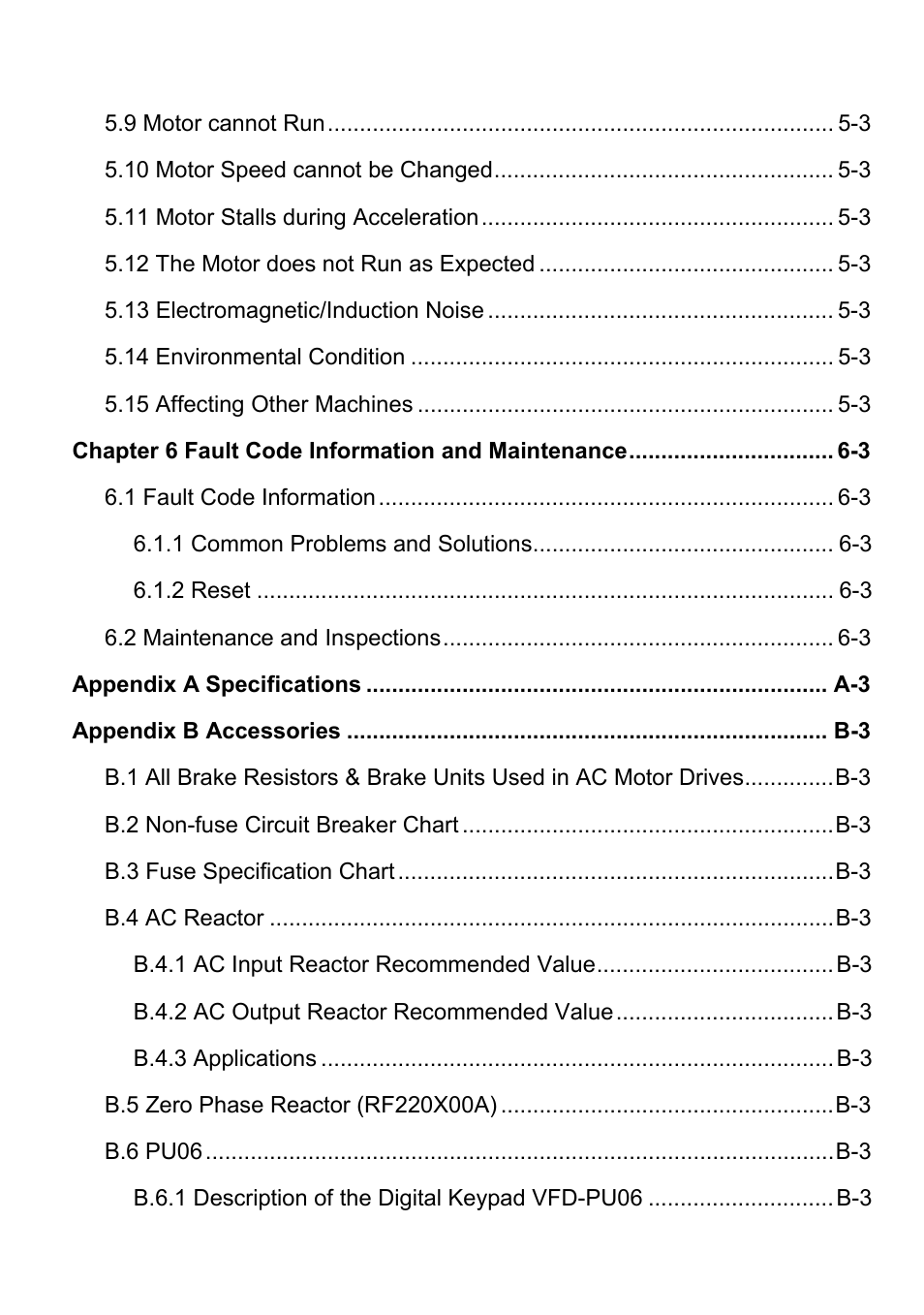 Delta Electronics AC Motor Drive VFD-G User Manual | Page 8 / 183