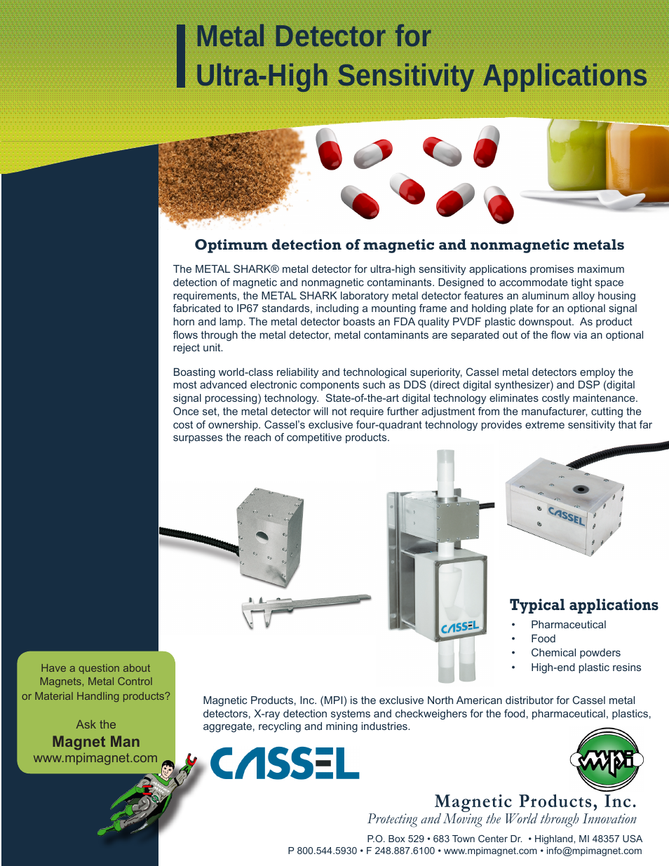 Magnetic Products Metal Detector for Ultra-High Sensitivity Applications User Manual | 2 pages